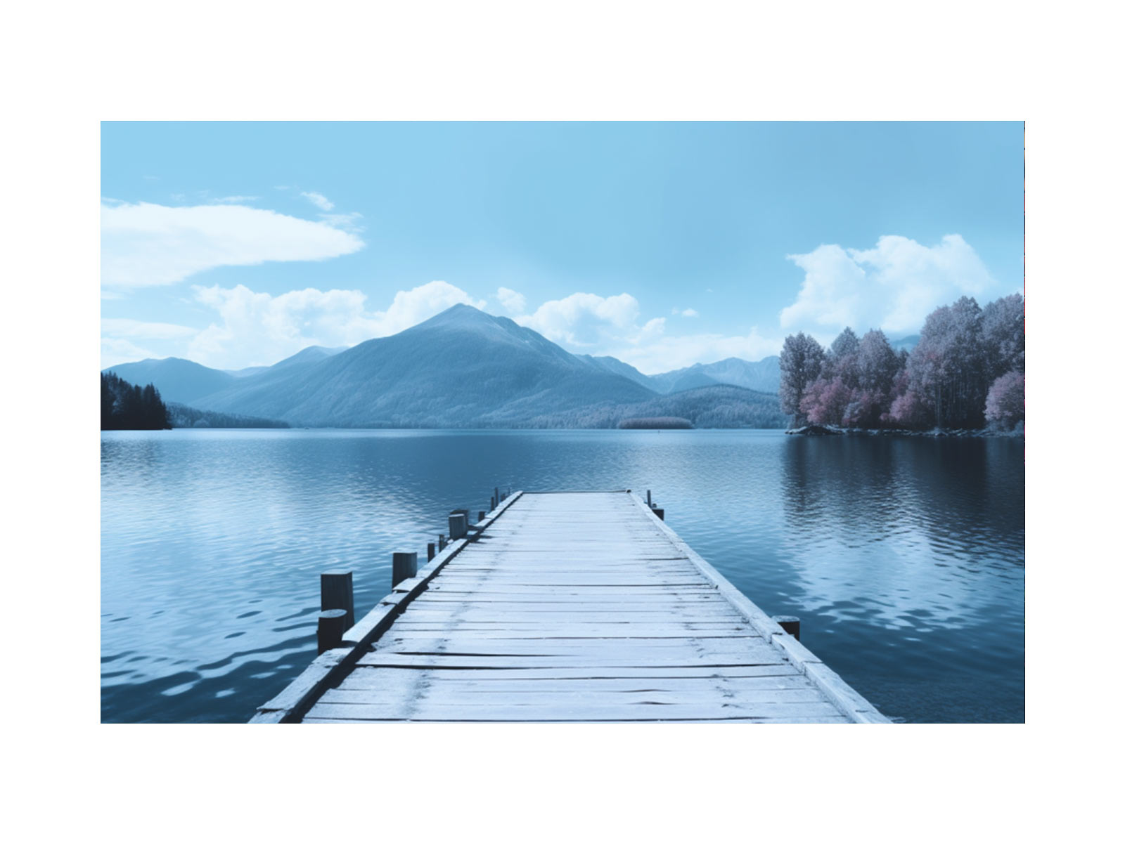 Tranquil Jetty Art Canvas Art Print-0