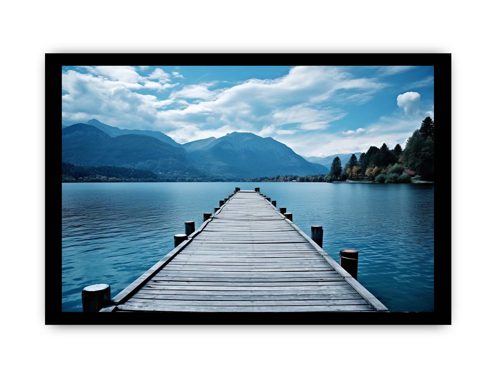 Calm Jetty Canvas Art Print-7