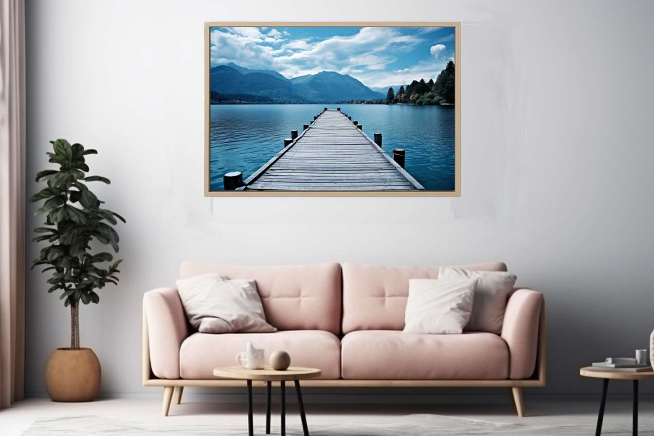 Calm Jetty Canvas Art Print-1