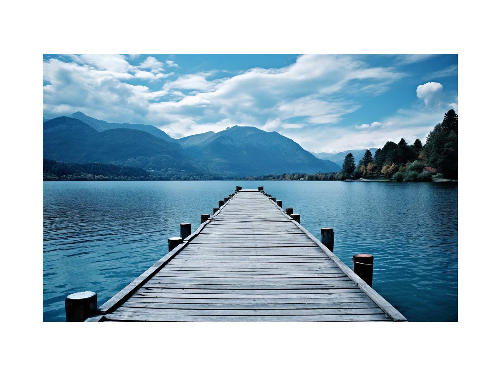 Calm Jetty Canvas Art Print-0