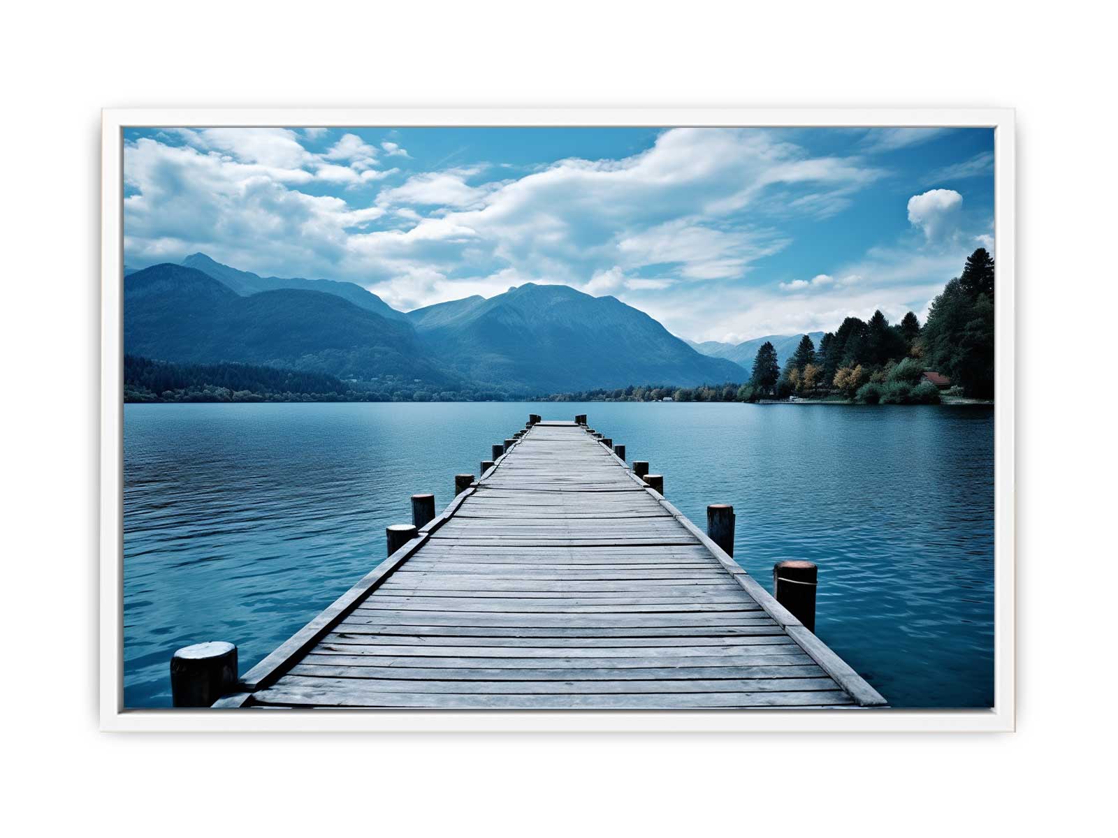 Calm Jetty Canvas Art Print-5