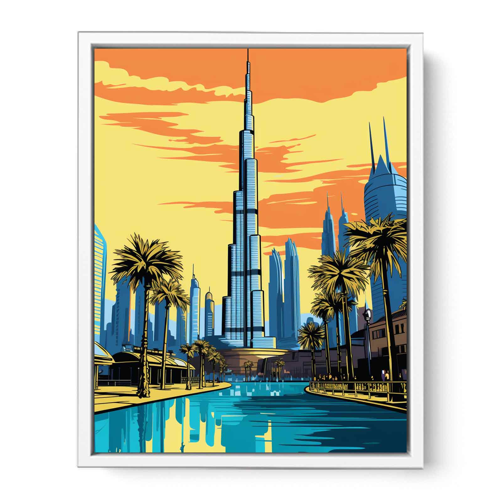 Burj Khalifa, Dubai Poster Canvas Art Print-5