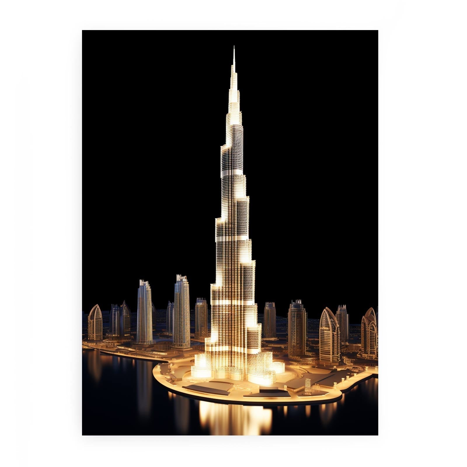 Burj Khalifa, Dubai Canvas Art Print-0