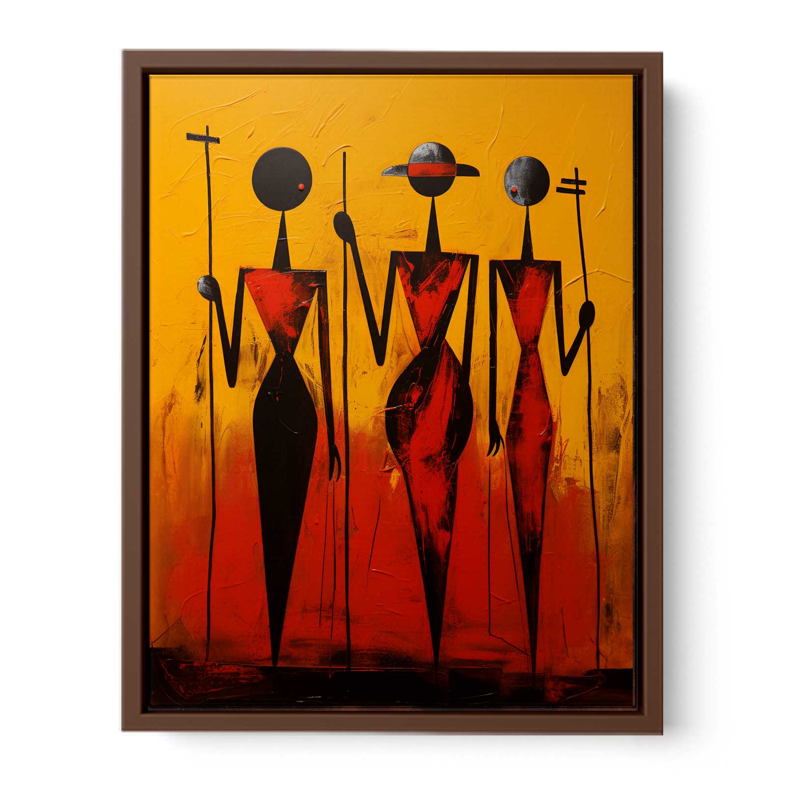 African Precisionist Art Canvas Art Print-6