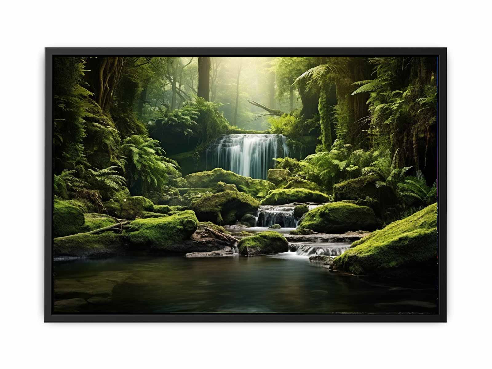 Rainforest River Canvas Art Print-4