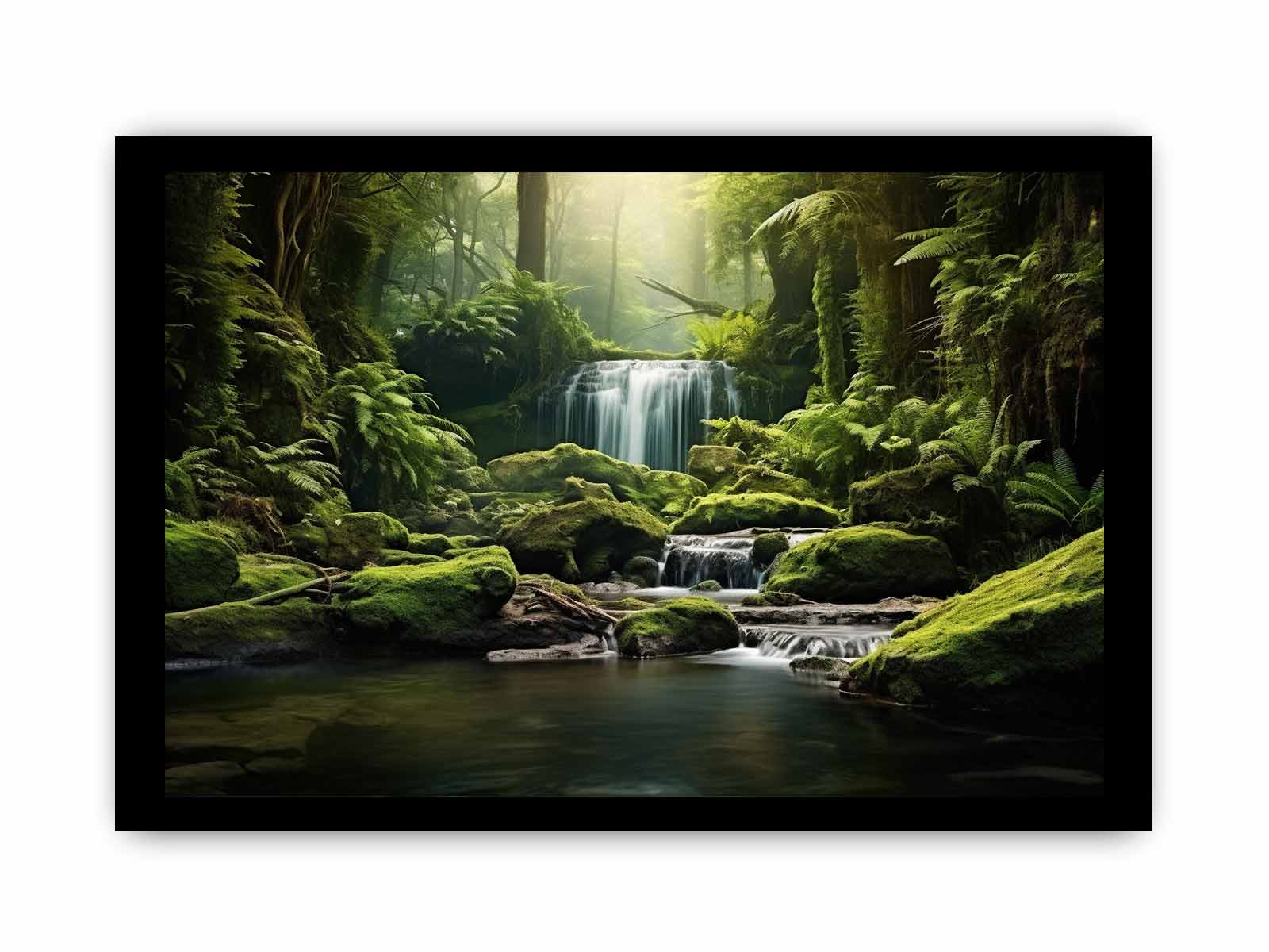Rainforest River Canvas Art Print-7