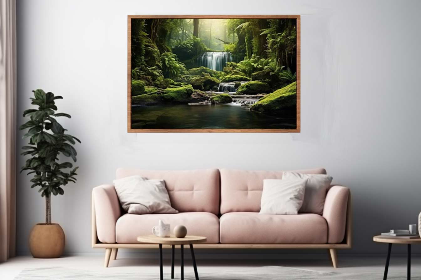 Rainforest River Canvas Art Print-1