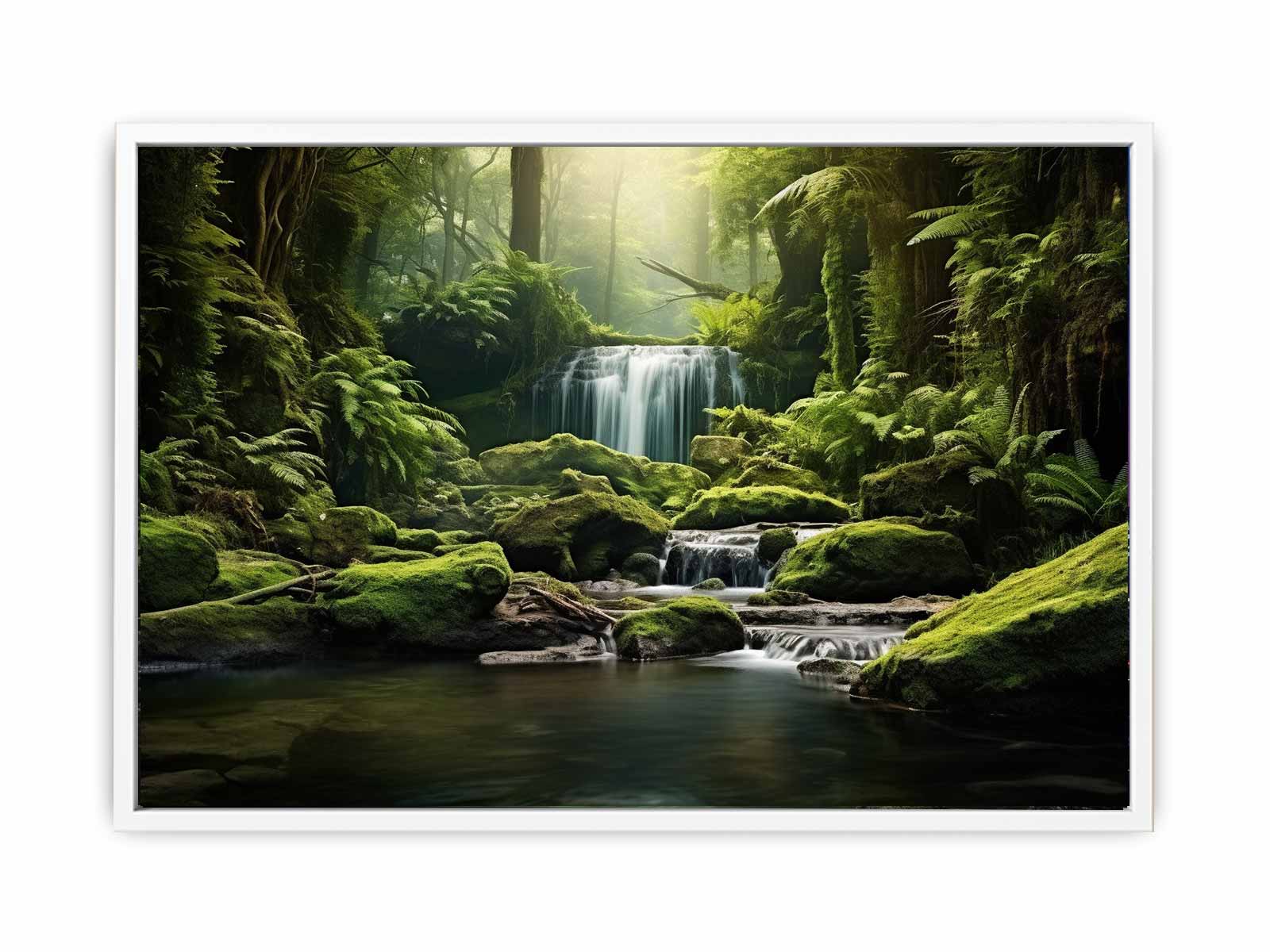 Rainforest River Canvas Art Print-5