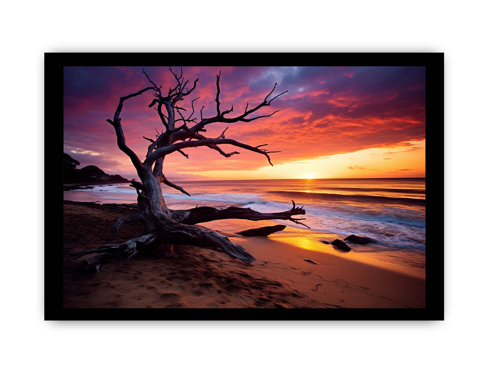 Beach Sunset Canvas Art Print-7