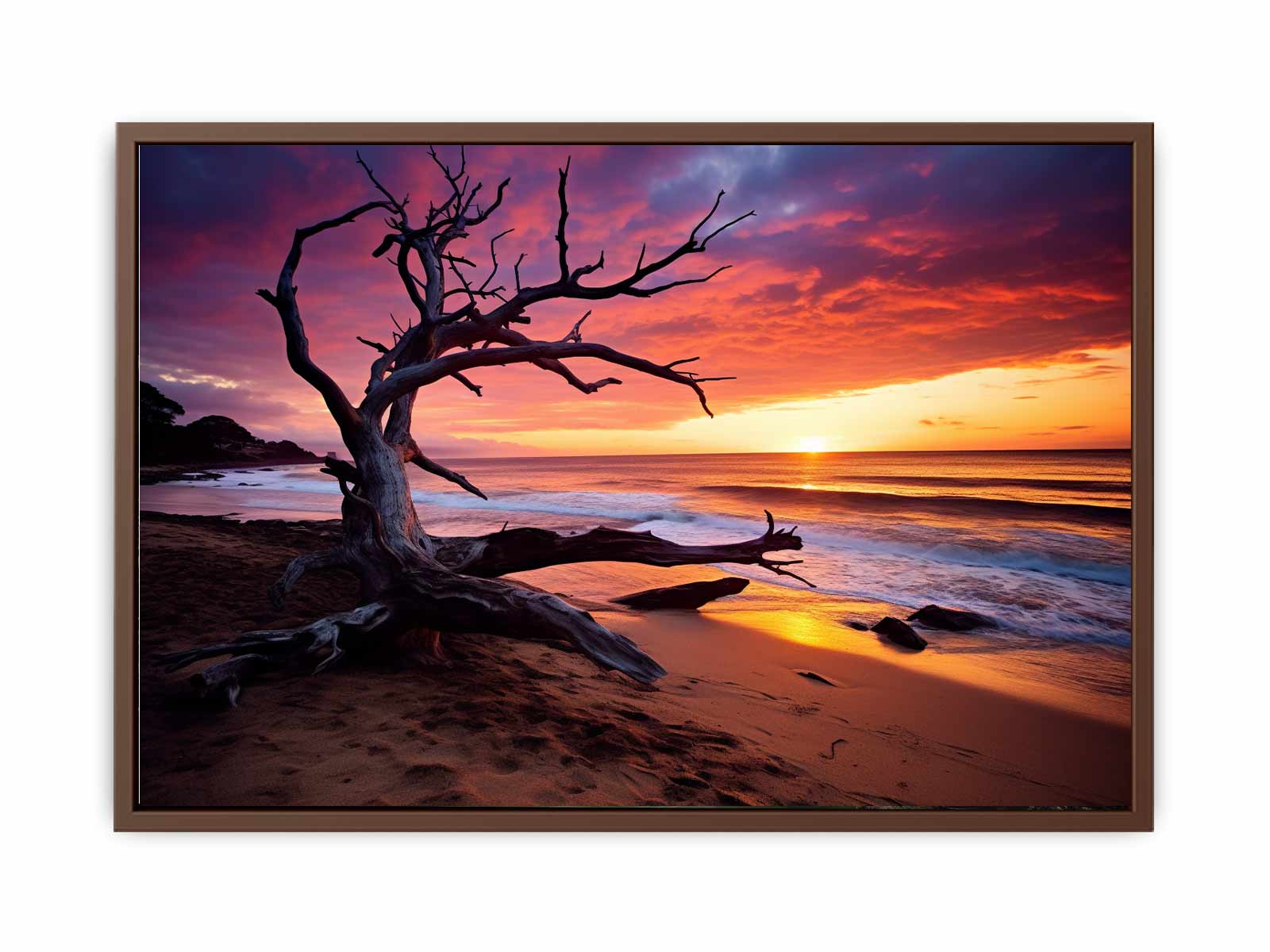 Beach Sunset Canvas Art Print-6