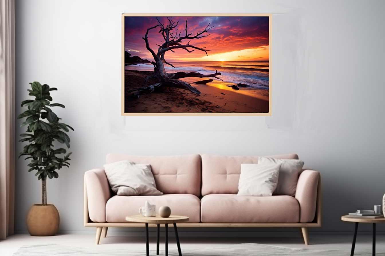 Beach Sunset Canvas Art Print-2
