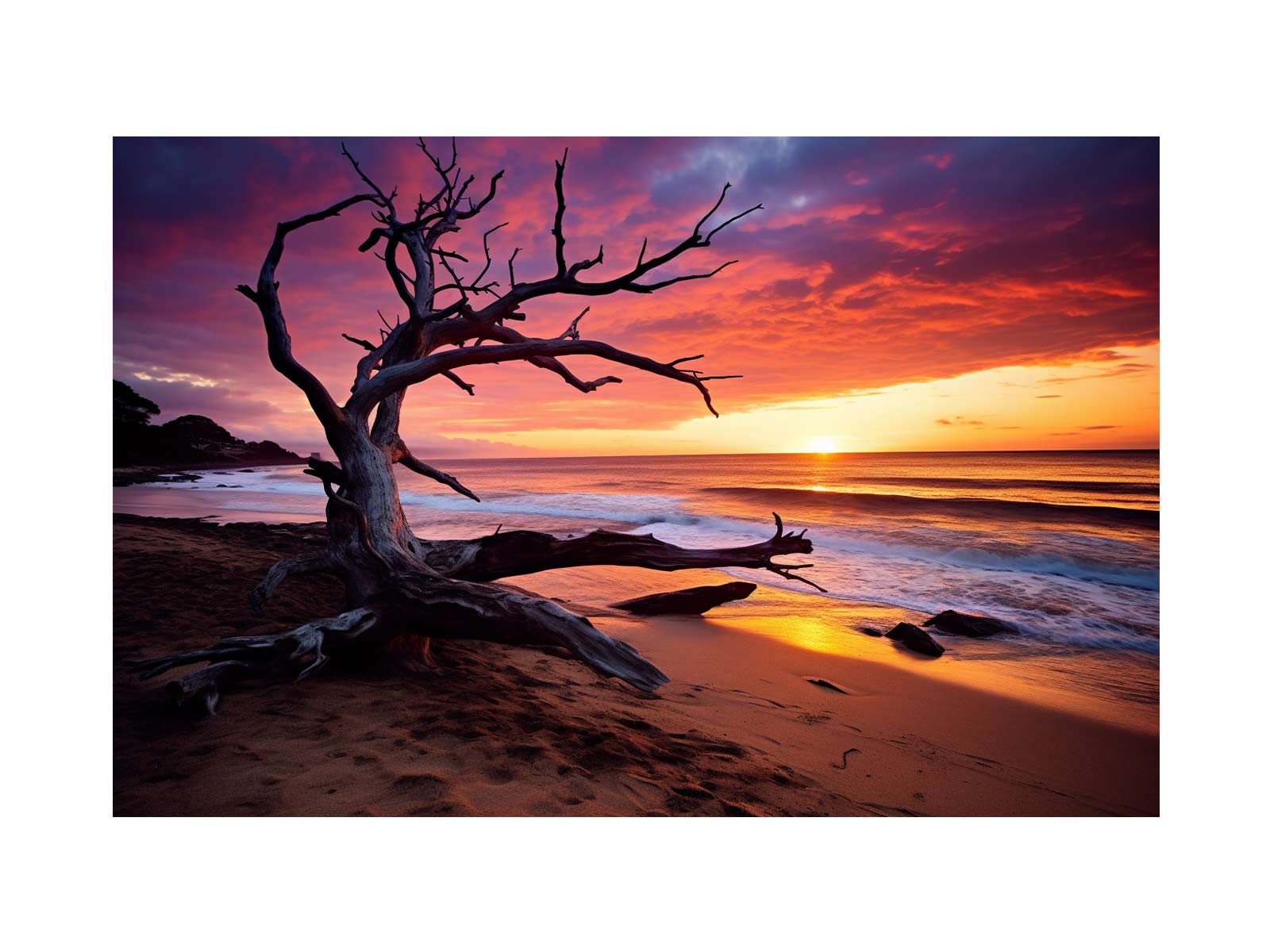 Beach Sunset Canvas Art Print-0