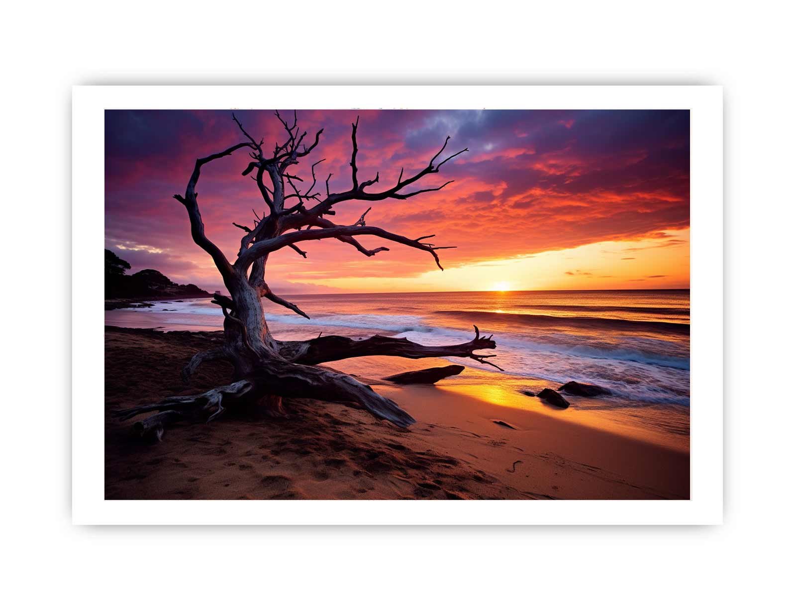 Beach Sunset Canvas Art Print-8