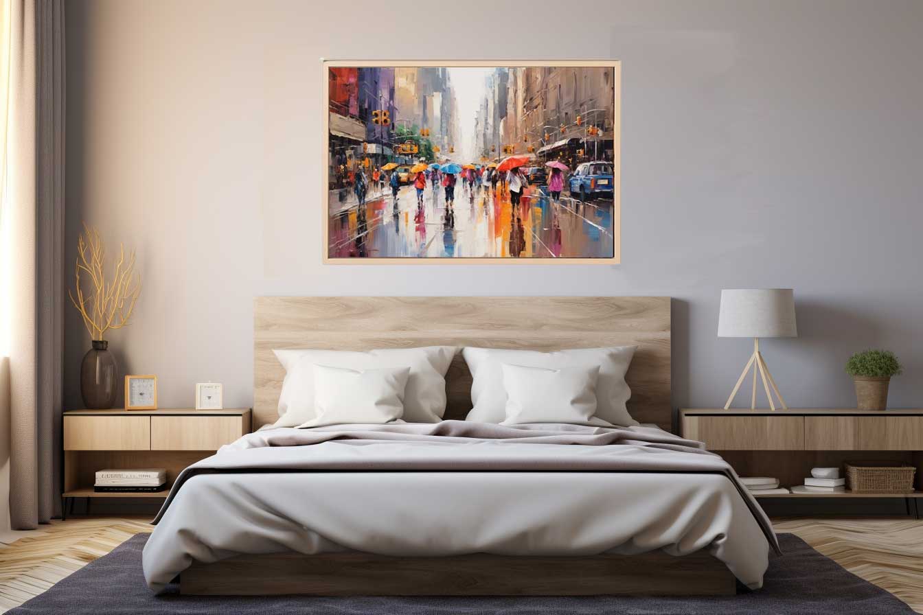 Umbrellas In New York Art Canvas Art Print-1