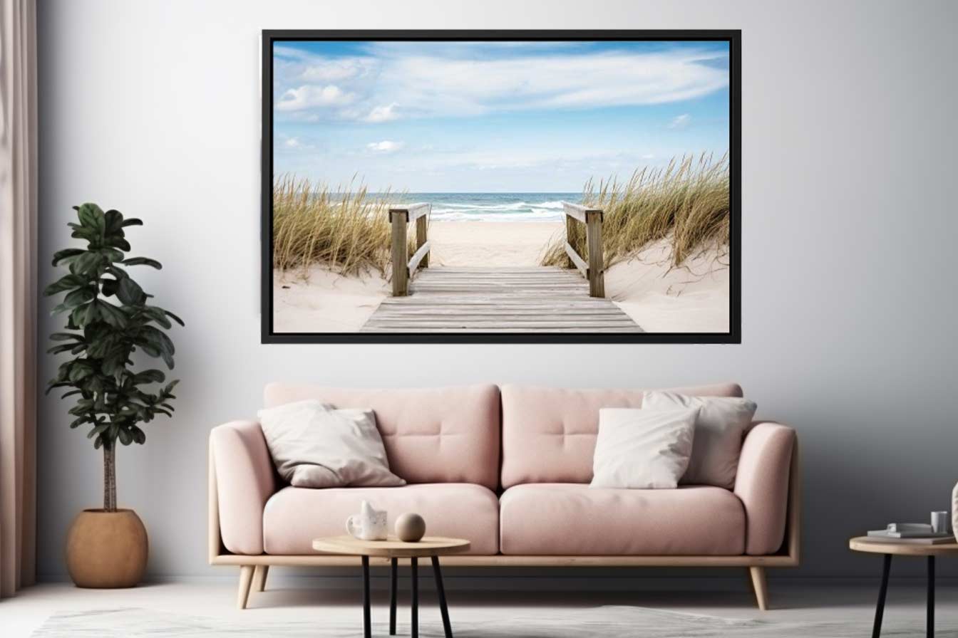 Beach Path Canvas Art Print-1