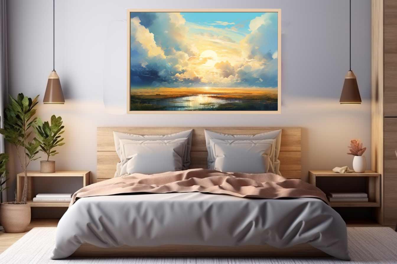 Clouds Abstract Art Canvas Art Print Painting-1