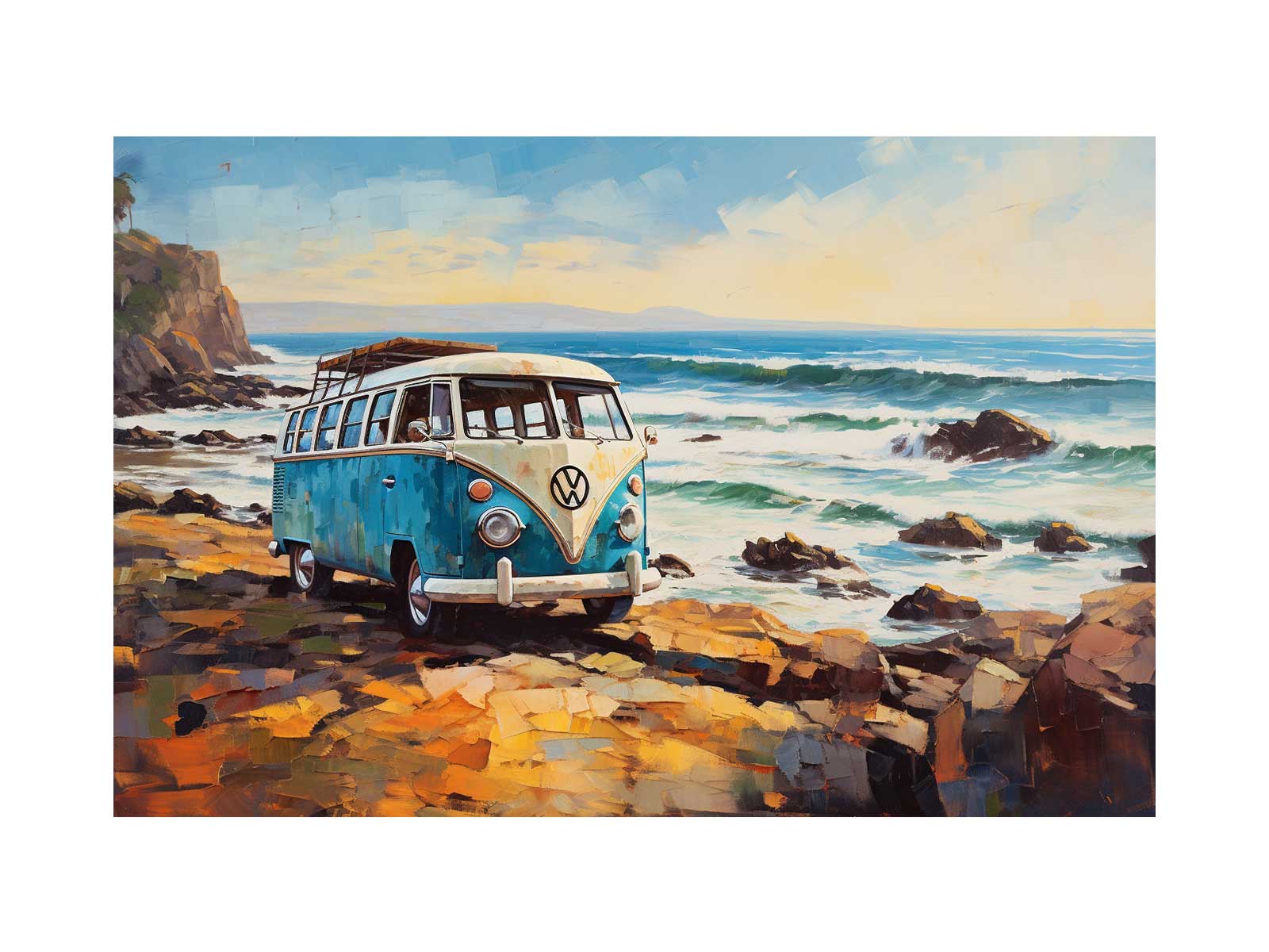 CAMPARVAN PARK Art Canvas Art Print-0