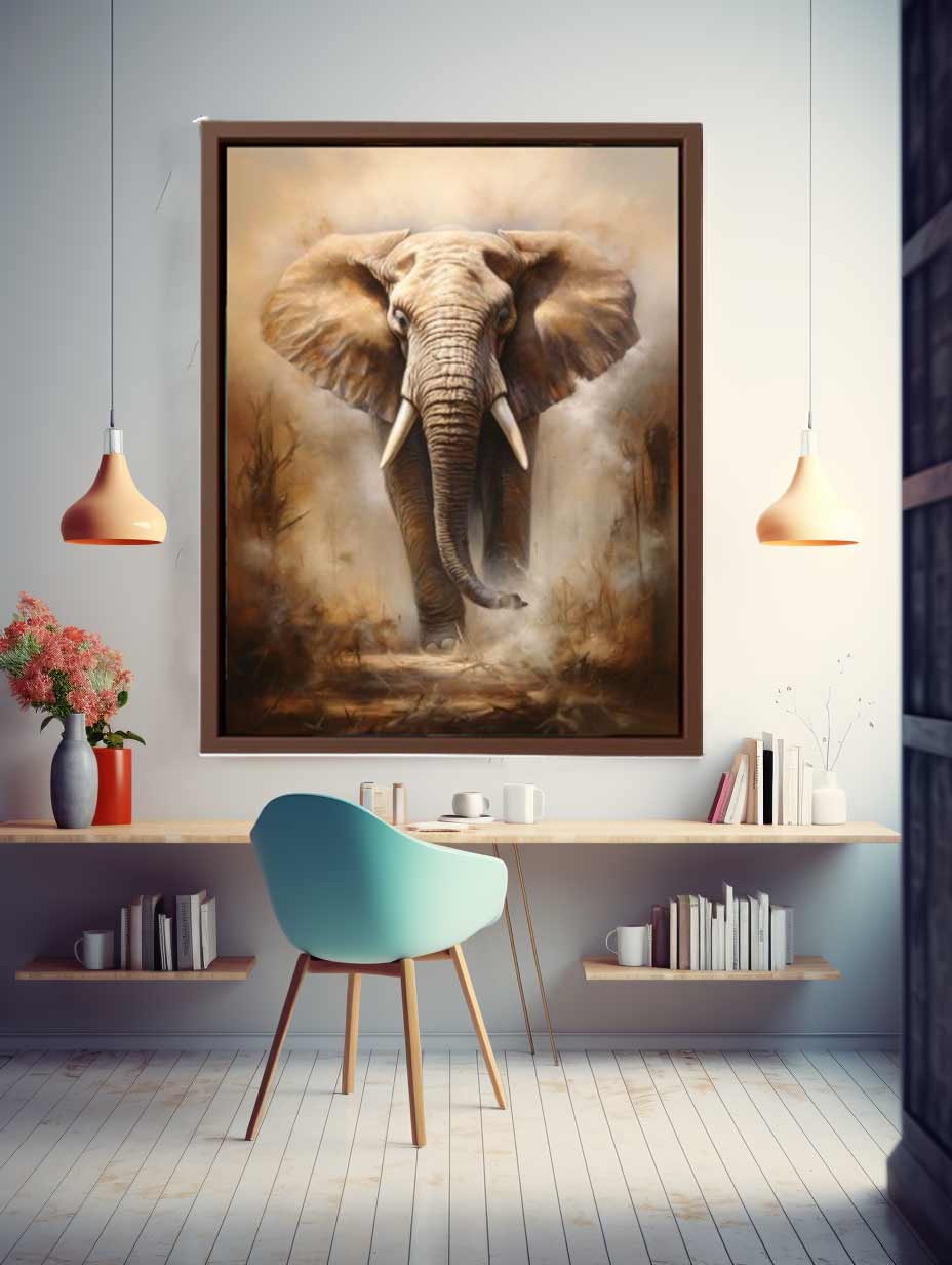Elephant Art Canvas Art Print-2