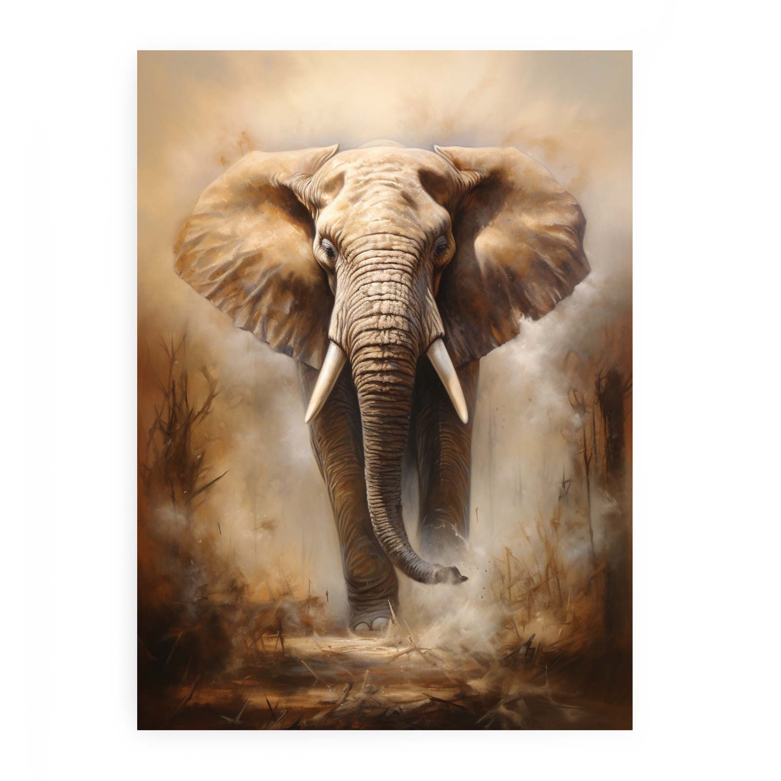 Elephant Art Canvas Art Print-0