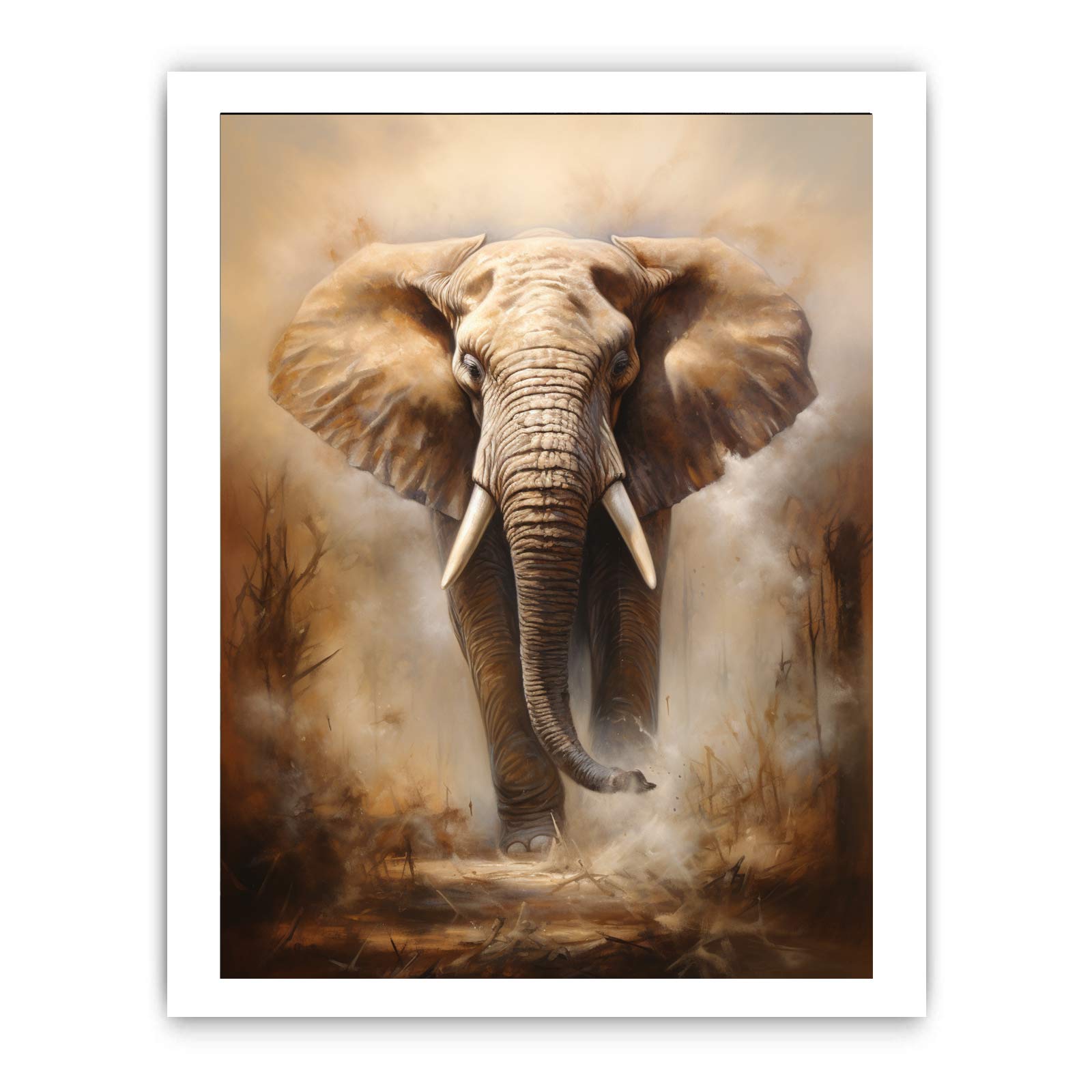Elephant Art Canvas Art Print-8