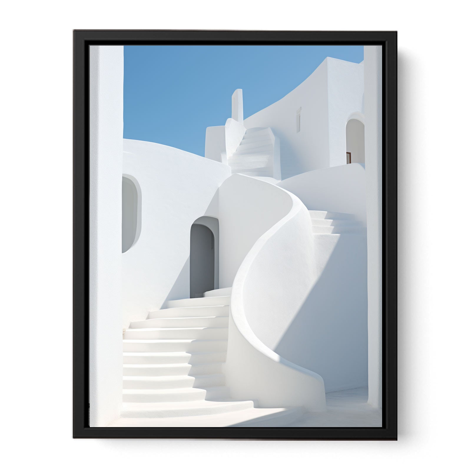 White Stairs Art Canvas Art Print-4