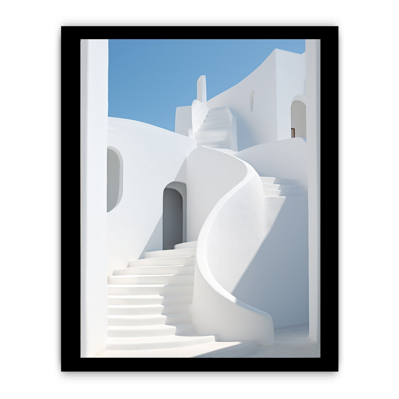 White Stairs Art Canvas Art Print-7