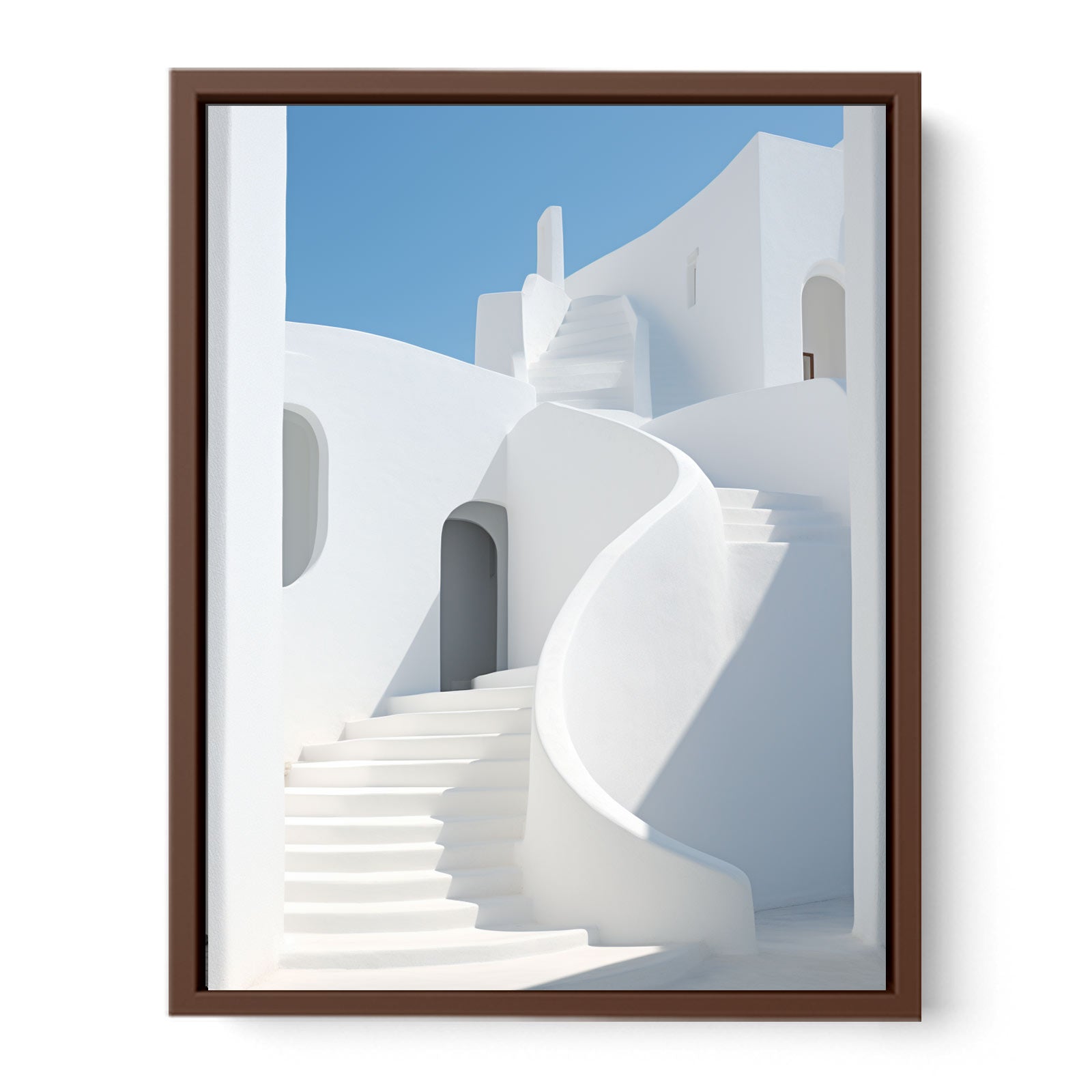 White Stairs Art Canvas Art Print-6