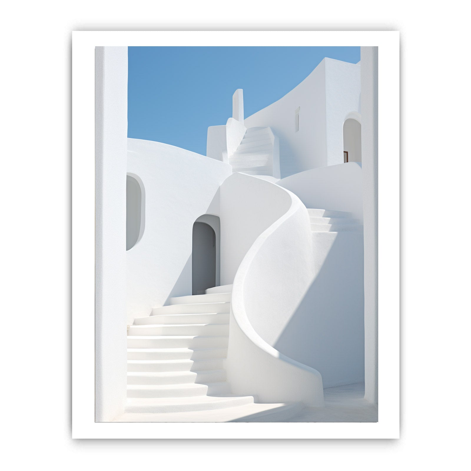 White Stairs Art Canvas Art Print-8