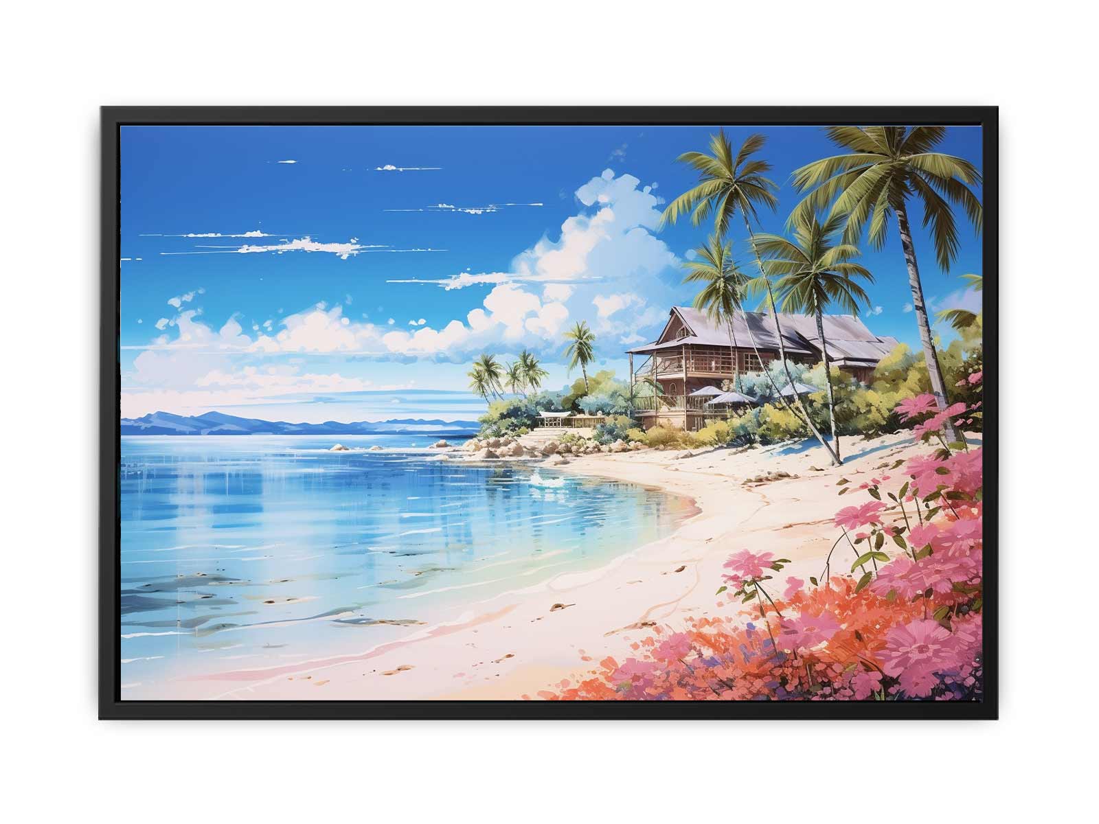 Beach Home Art Canvas Art Print-4