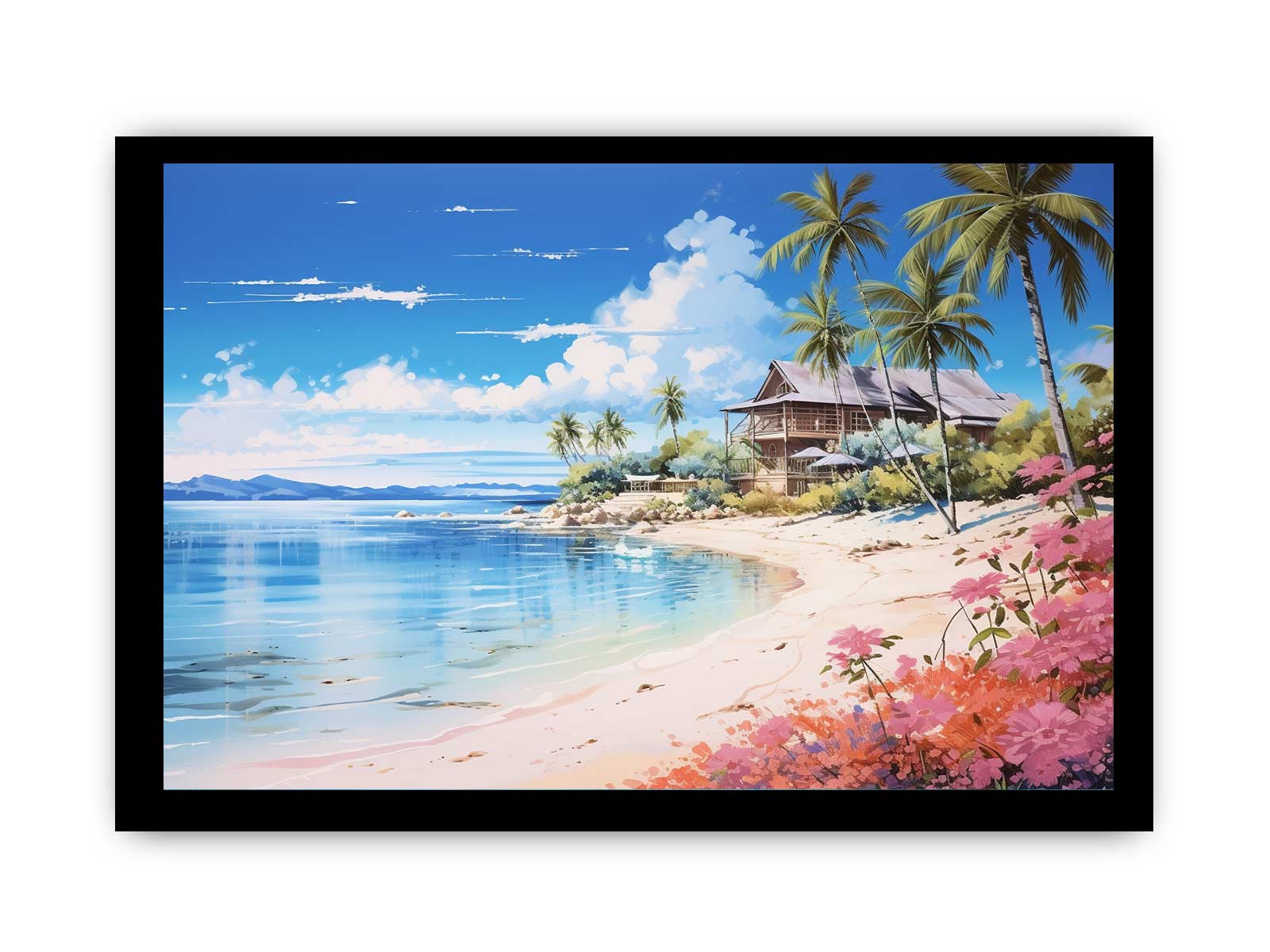 Beach Home Art Canvas Art Print-7