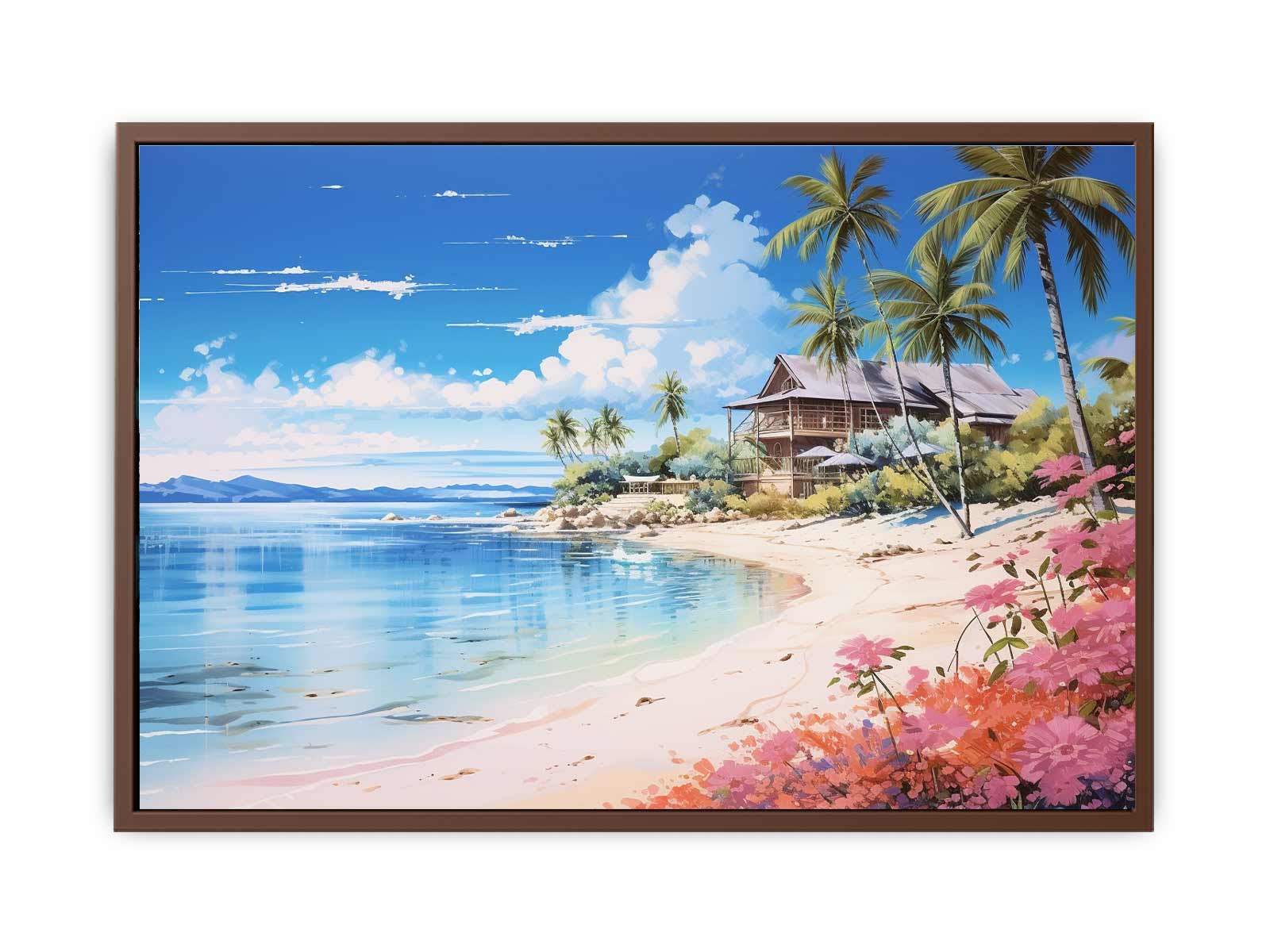 Beach Home Art Canvas Art Print-6