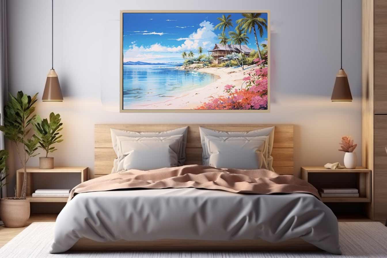 Beach Home Art Canvas Art Print-2