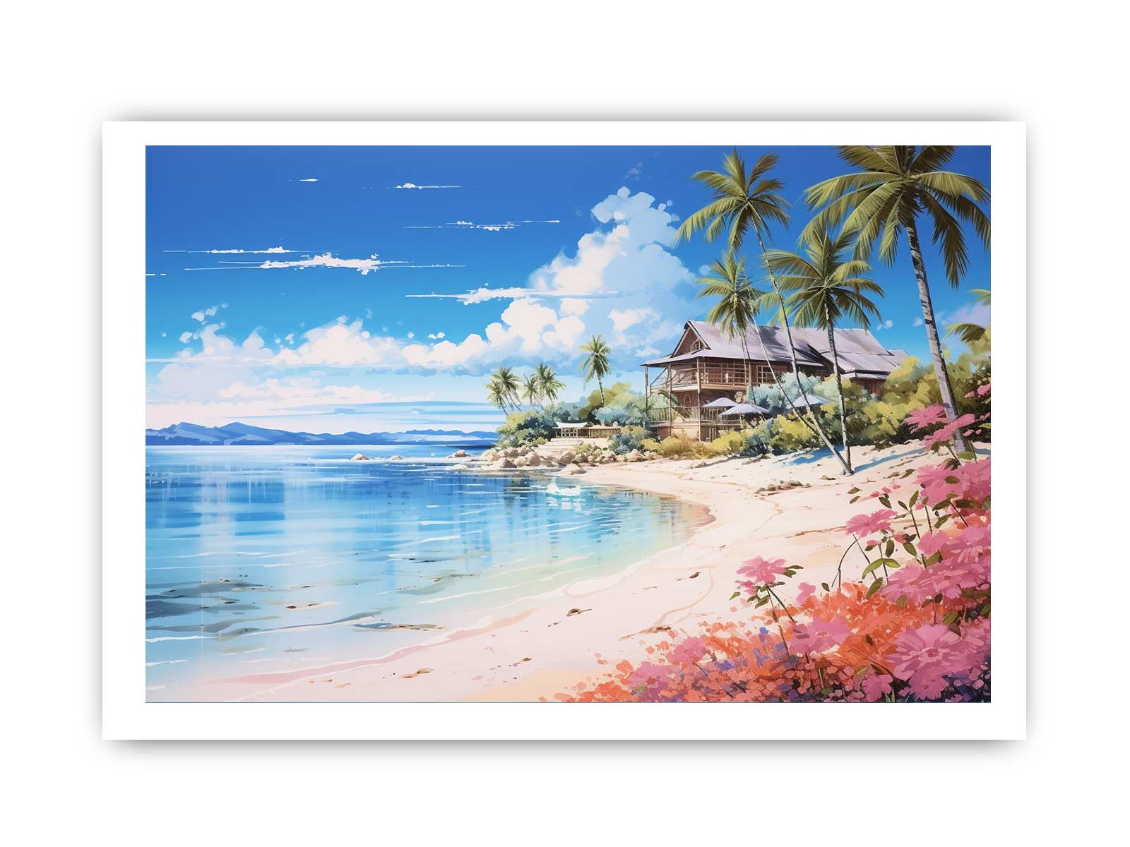 Beach Home Art Canvas Art Print-8
