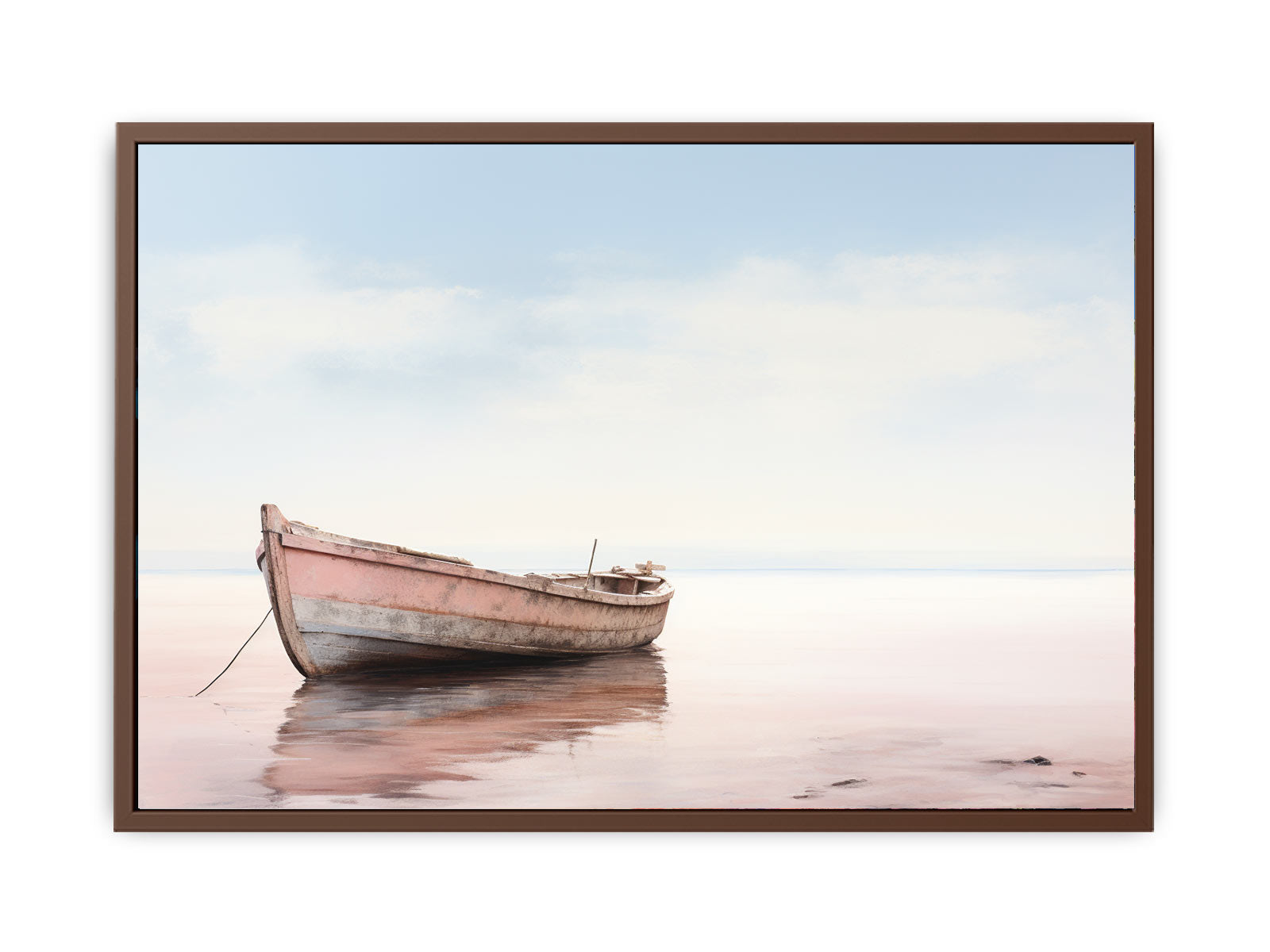 Lonely Boat Art Canvas Art Print-6