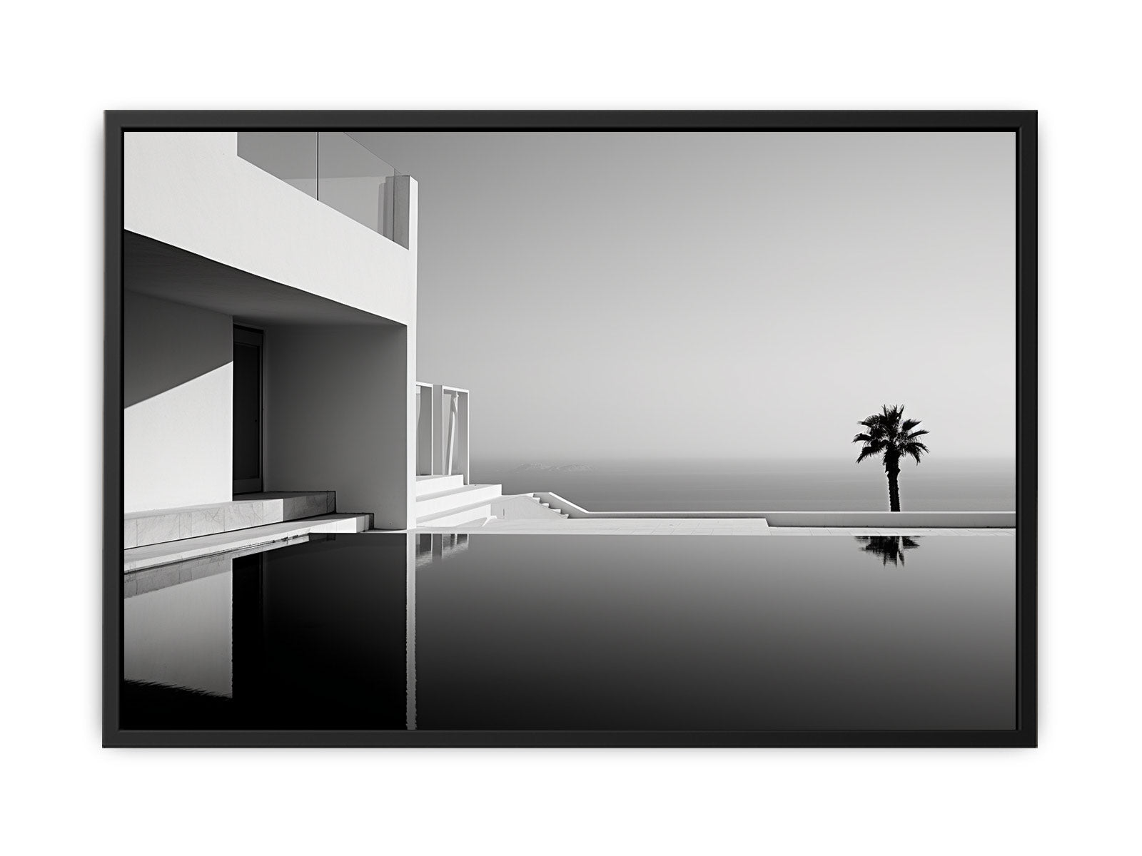 Calm Water Beach House Canvas Art Print-4