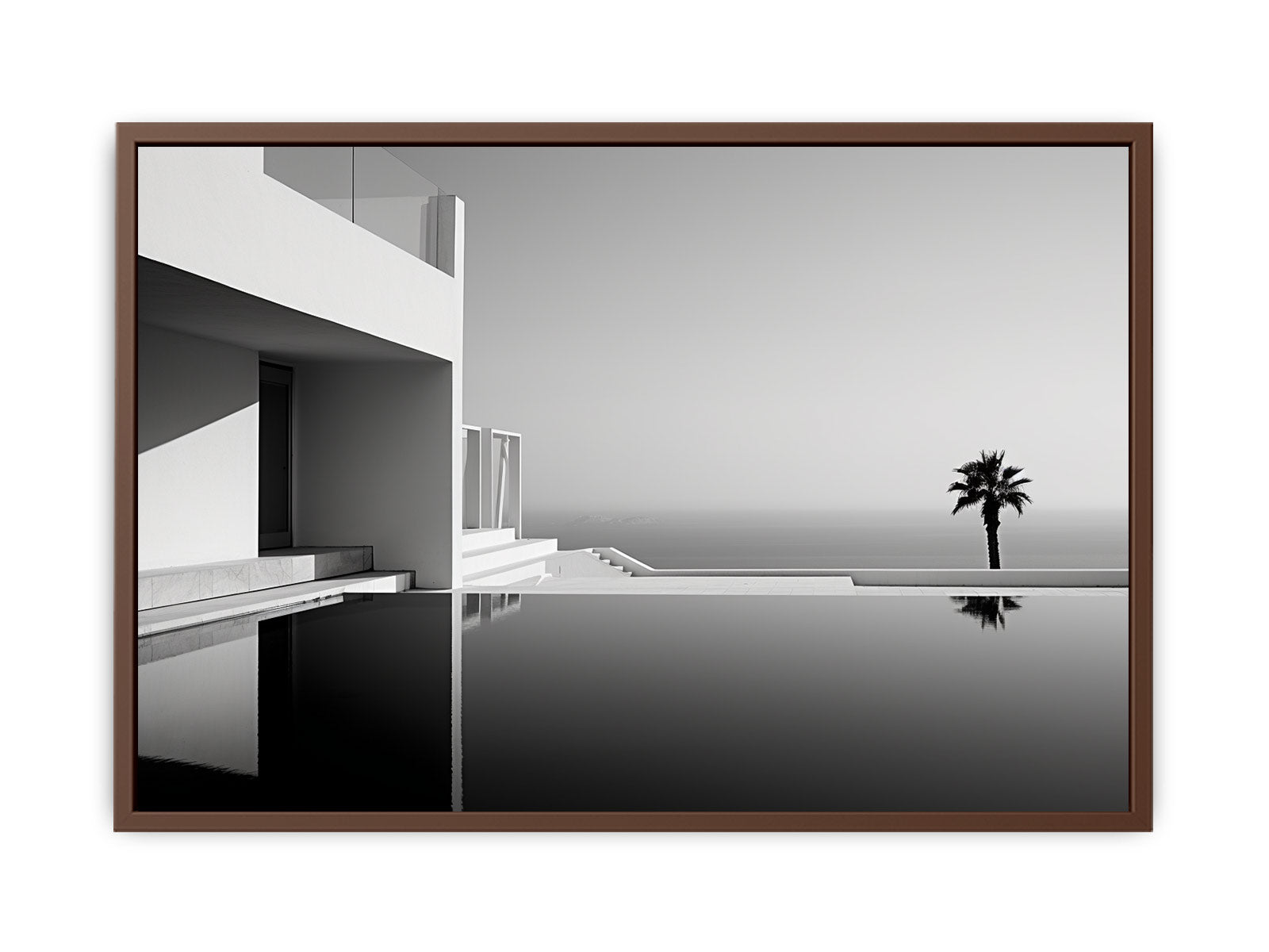 Calm Water Beach House Canvas Art Print-6
