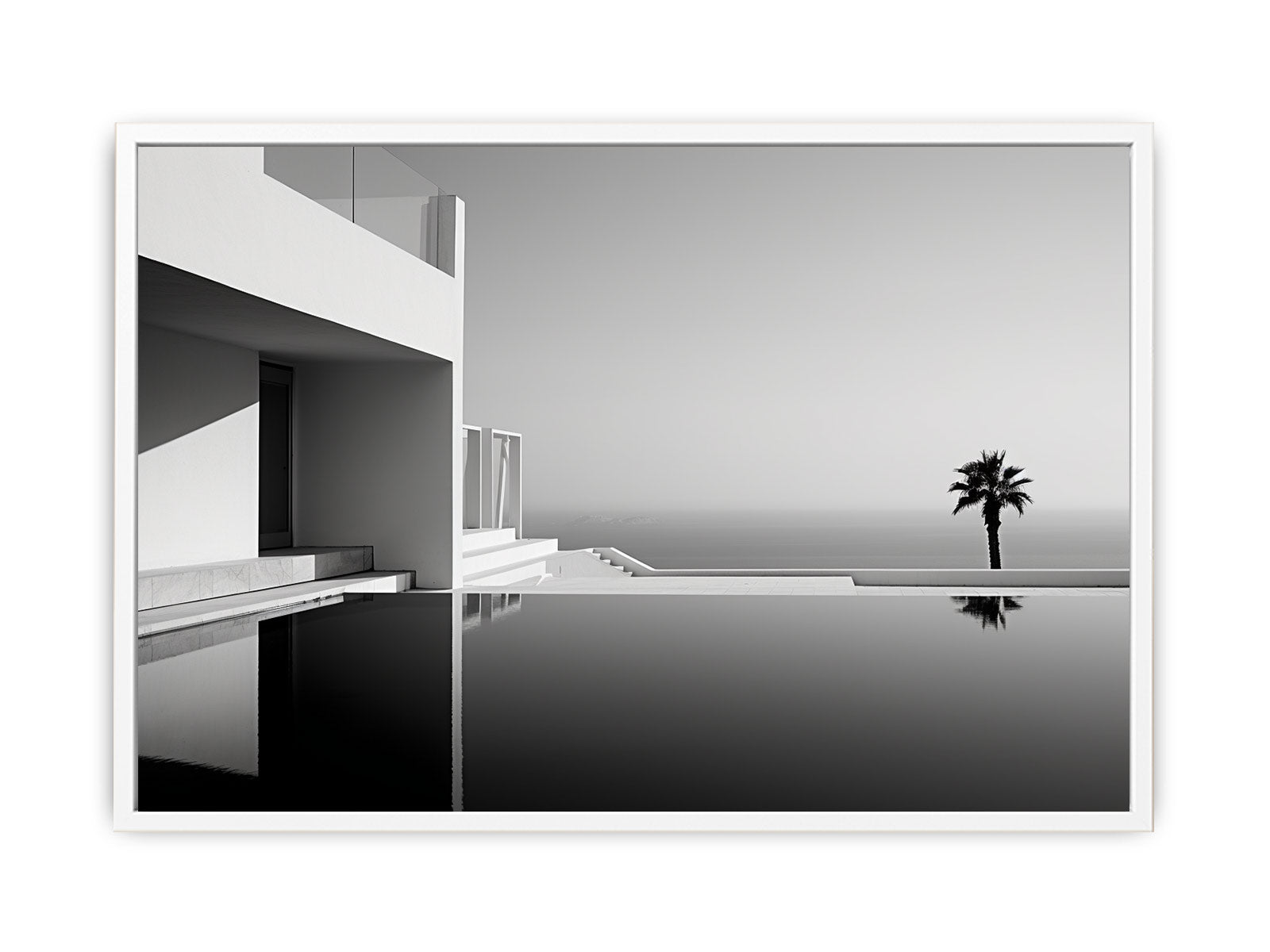 Calm Water Beach House Canvas Art Print-5