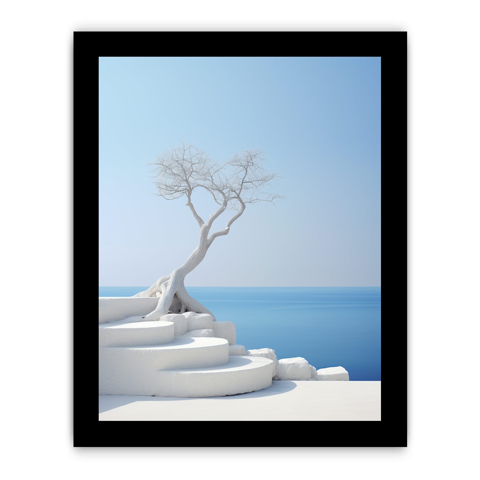 White Steps Print Canvas Art Print-7