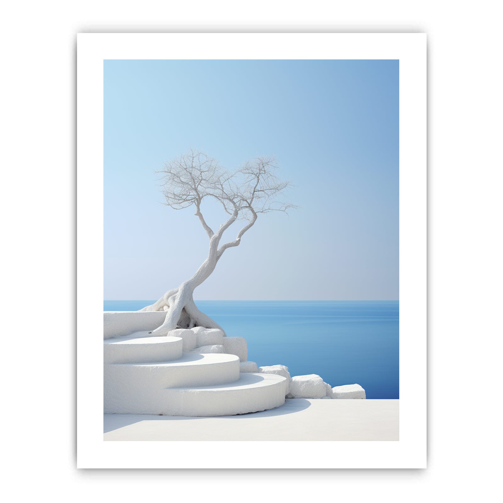 White Steps Print Canvas Art Print-8