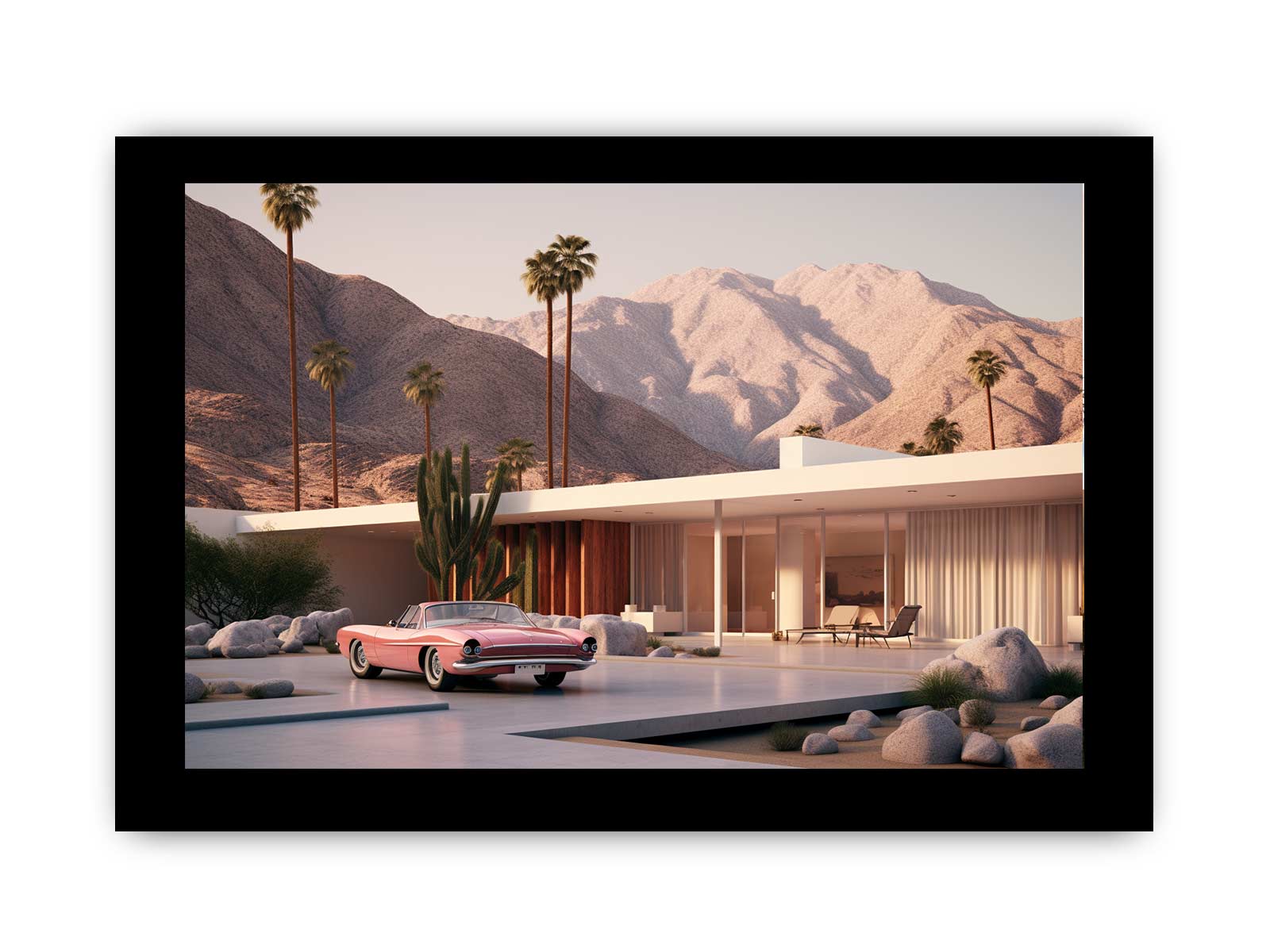 Mid Century House Canvas Art Print-7