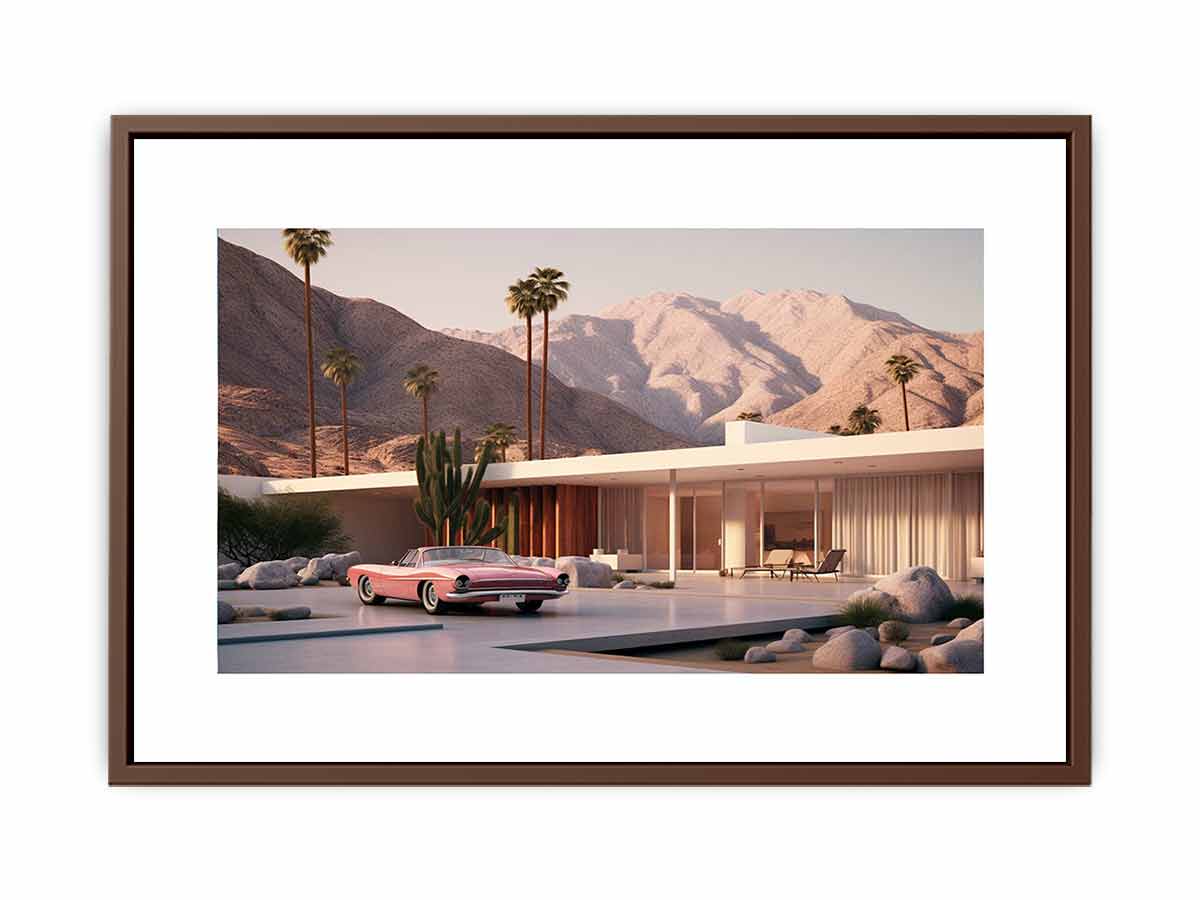 Mid Century House Canvas Art Print-6