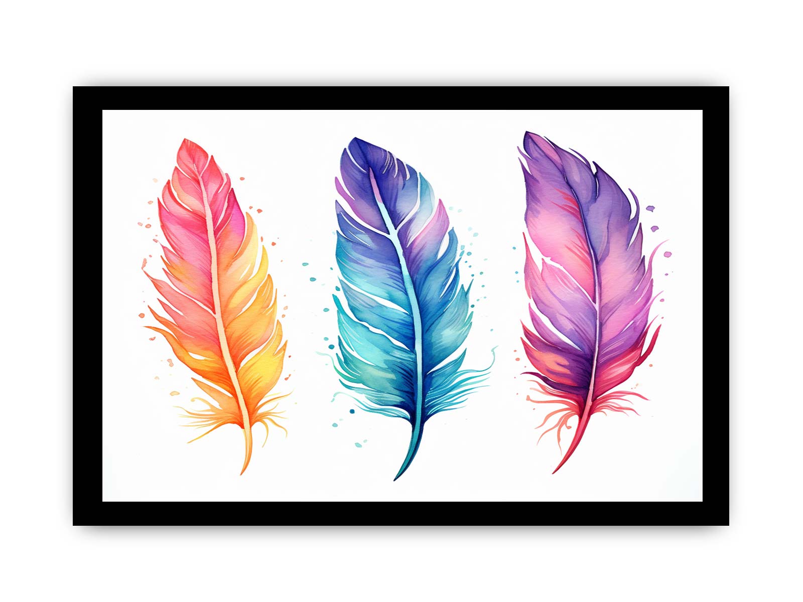 Boho Feathers Art 2 Canvas Art Print-7