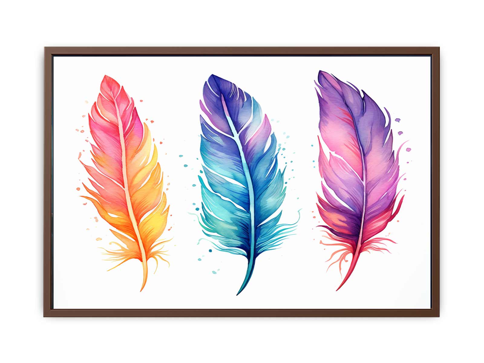 Boho Feathers Art 2 Canvas Art Print-6