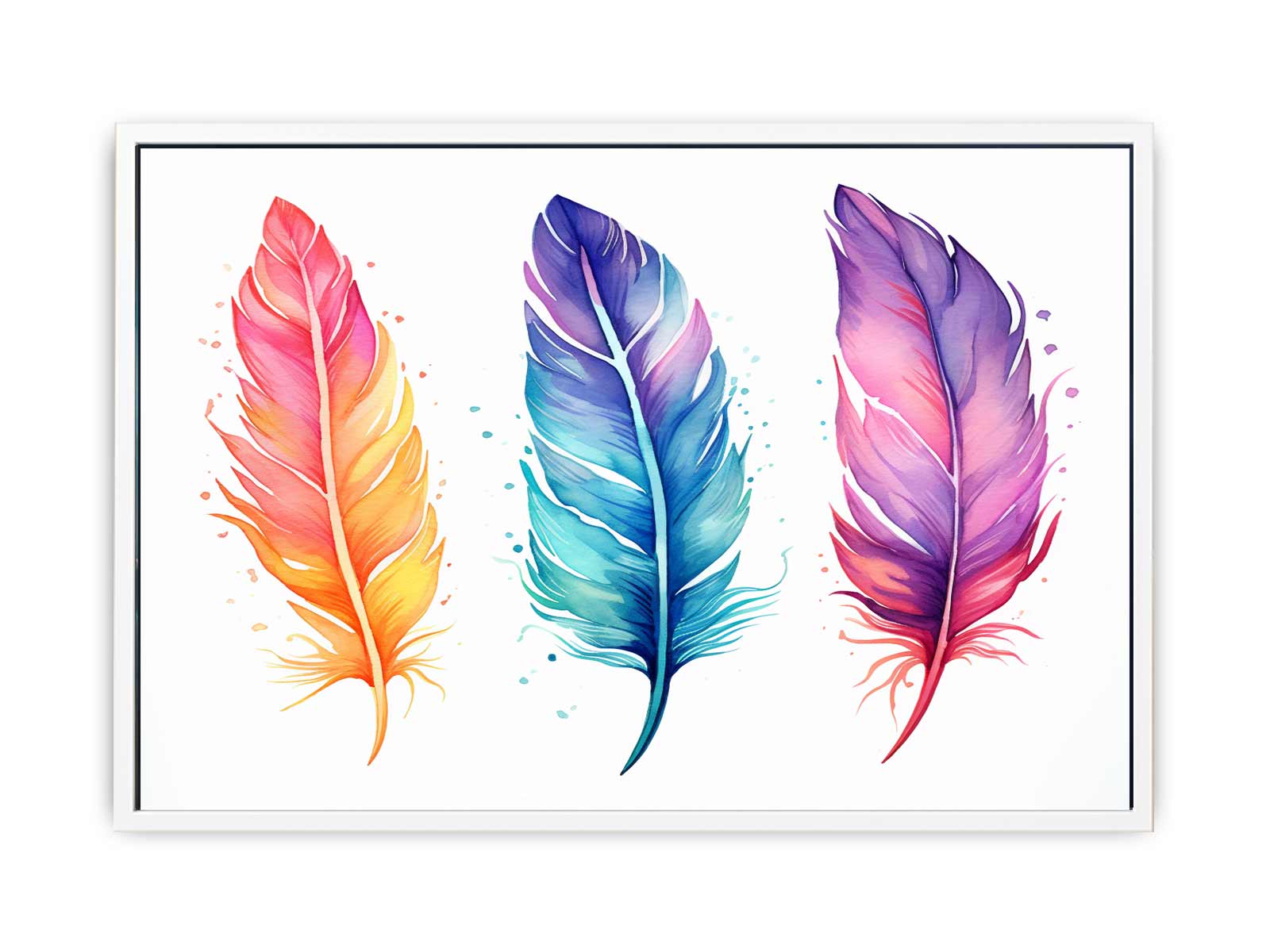 Boho Feathers Art 2 Canvas Art Print-5