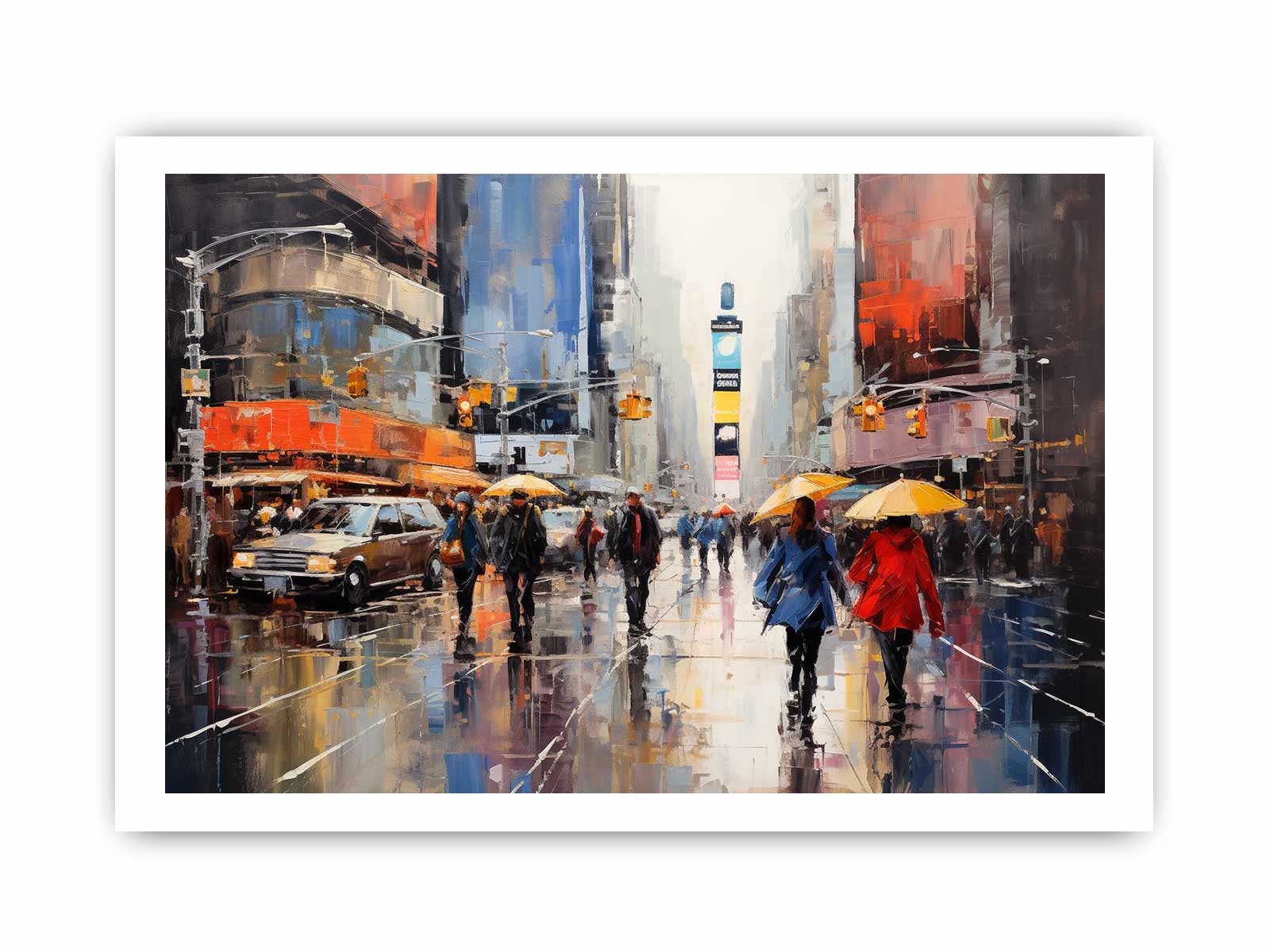 Umbrellas In New York street Canvas Art Print-8
