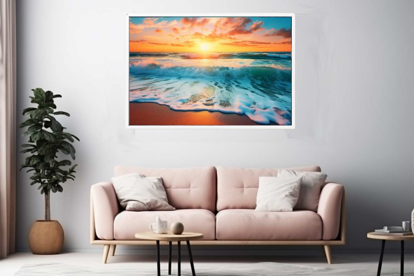 Sunset Beach Canvas Art Print-2
