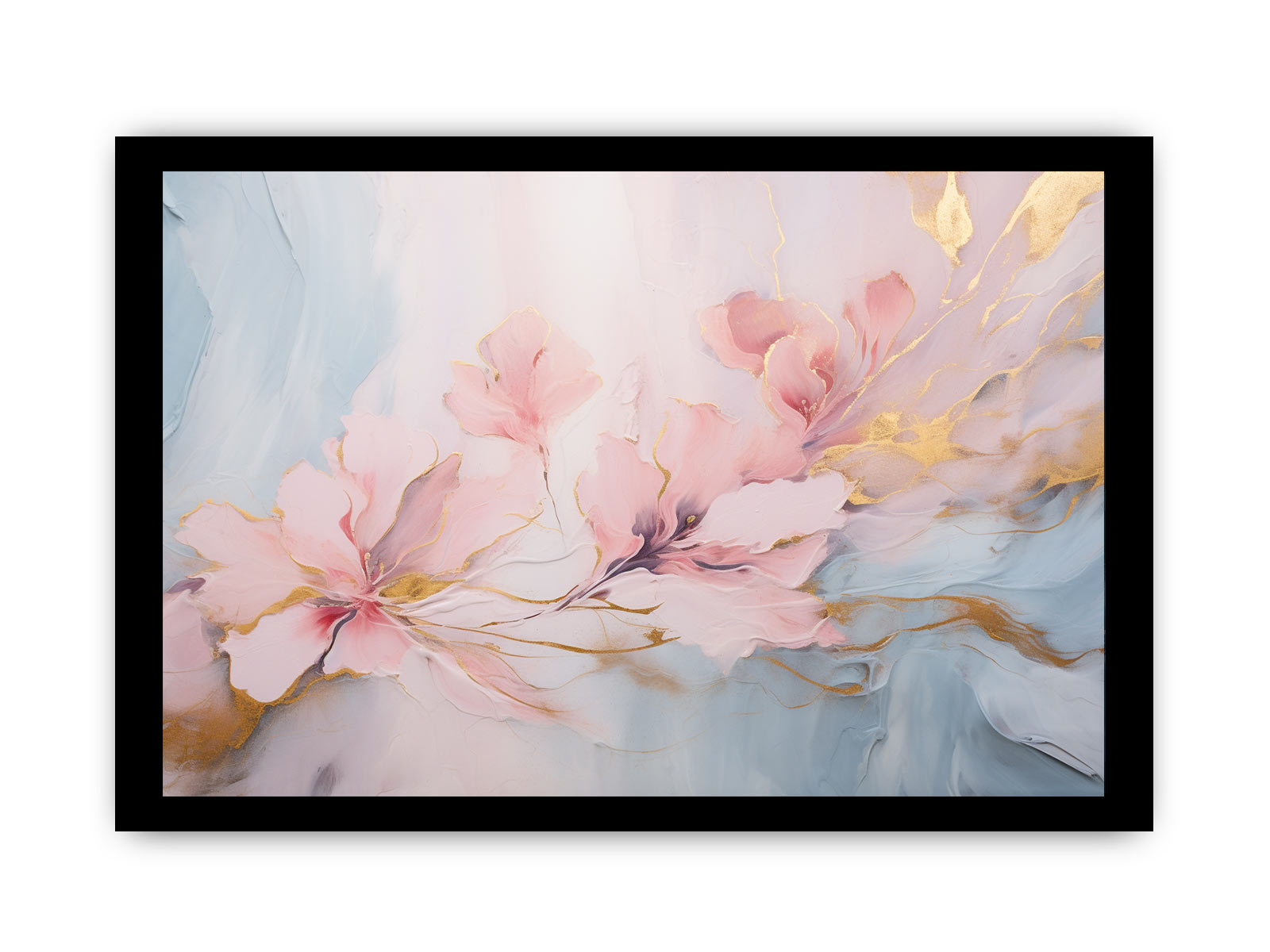 Flower Fine Art marble  Canvas Art Print-7