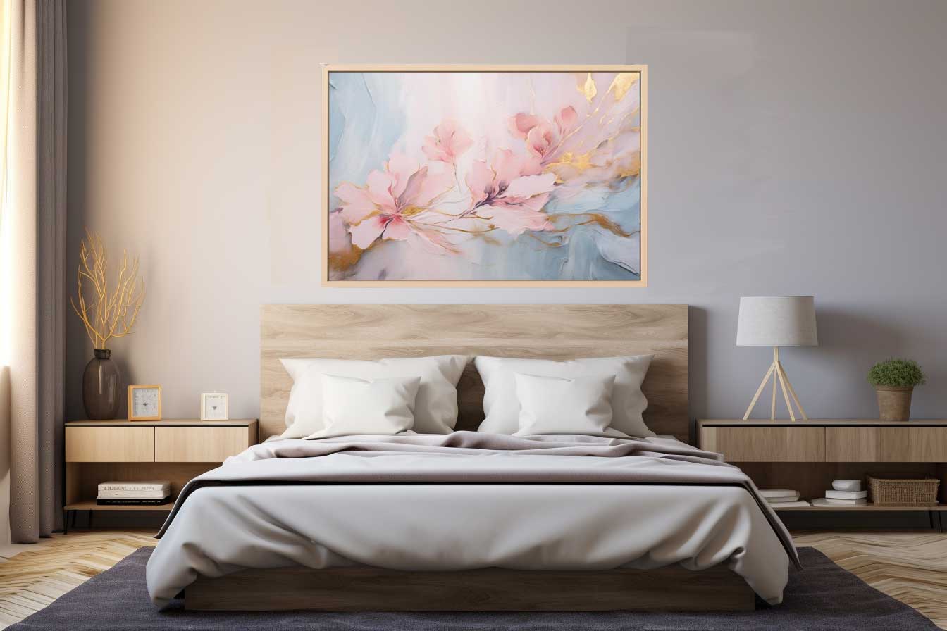 Flower Fine Art marble  Canvas Art Print-1