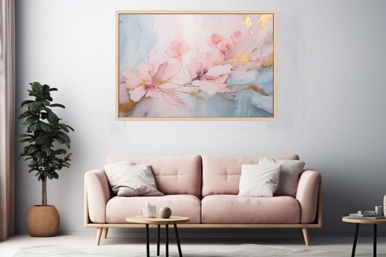 Flower Fine Art marble  Canvas Art Print-2