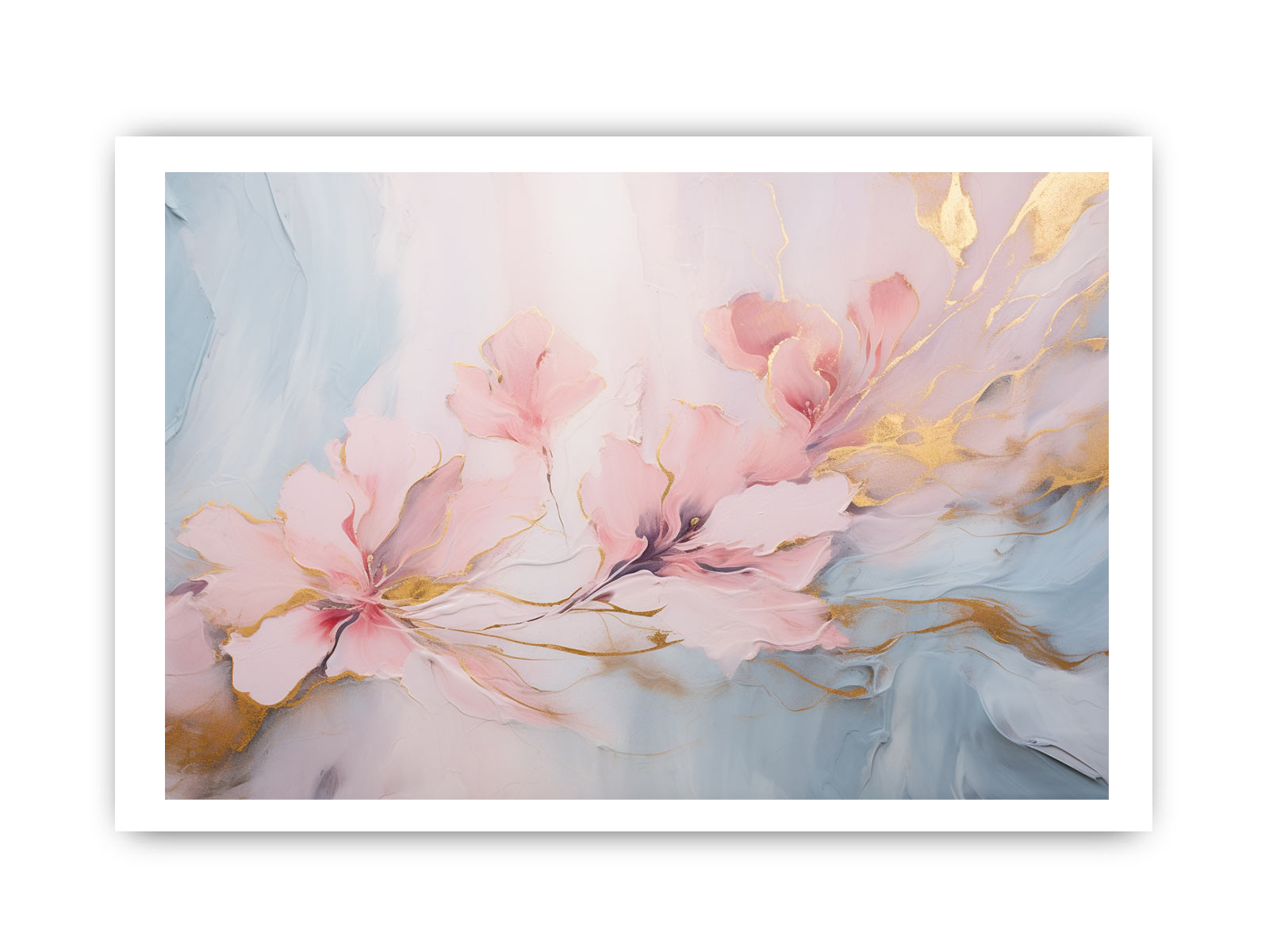 Flower Fine Art marble  Canvas Art Print-8